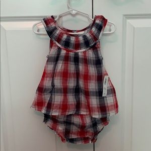 Festive plaid summer outfit Old Navy